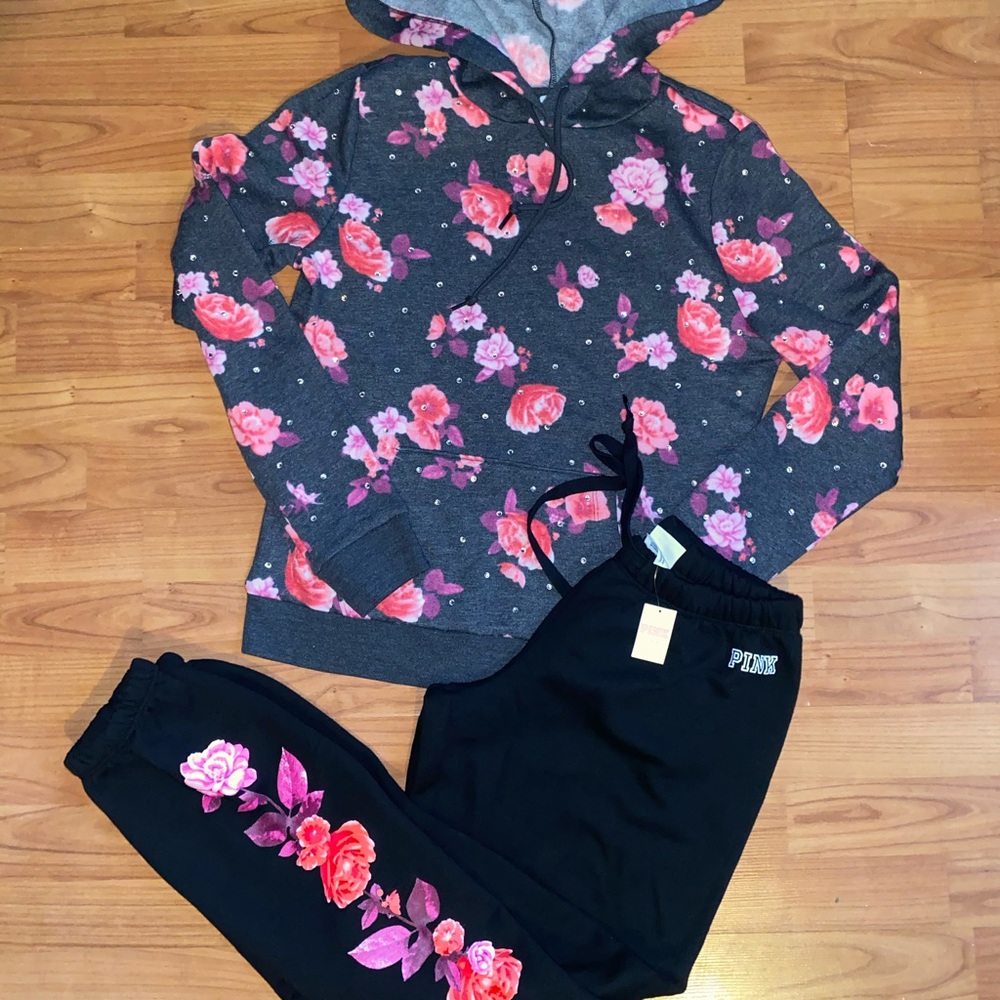 Vs pink rose bling outfit
